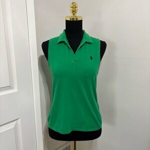 Ralph Lauren Key Lime Green Sport Tennis Tank Top Athleisure Old Money Size M